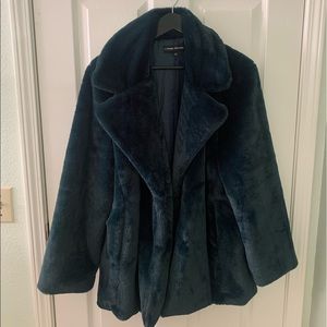 TEAL FUR COAT/ JACKET